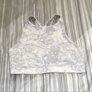 Lululemon | Energy Sports Bra | White / Pattern | Size 6